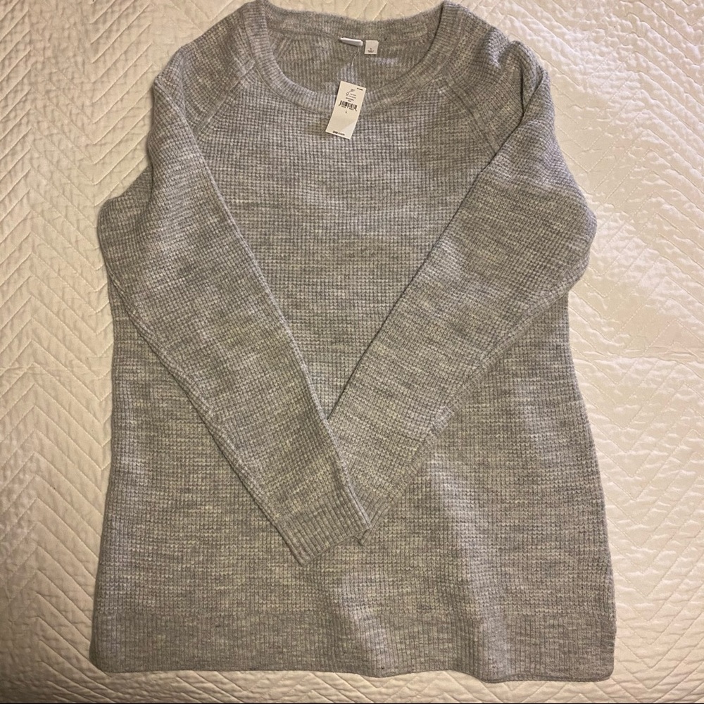 Gray Gap Maternity Waffle Sweater NWT size L